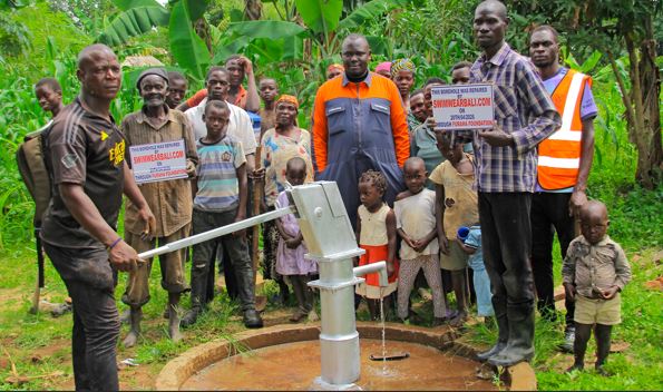 Restored borehole providing safe water