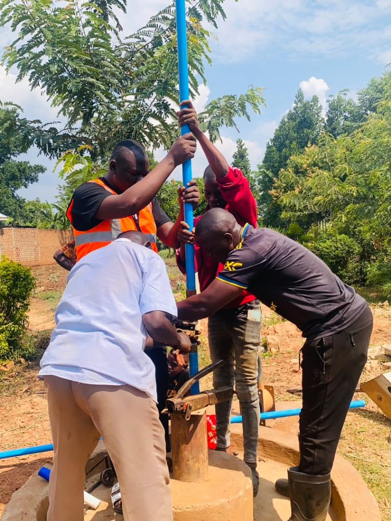 furaha team working on a safe water mission